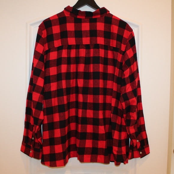 Croft & Barrow Buffalo plaid flannel shirt (women’s 3X) (NWT) - Picture 4 of 10